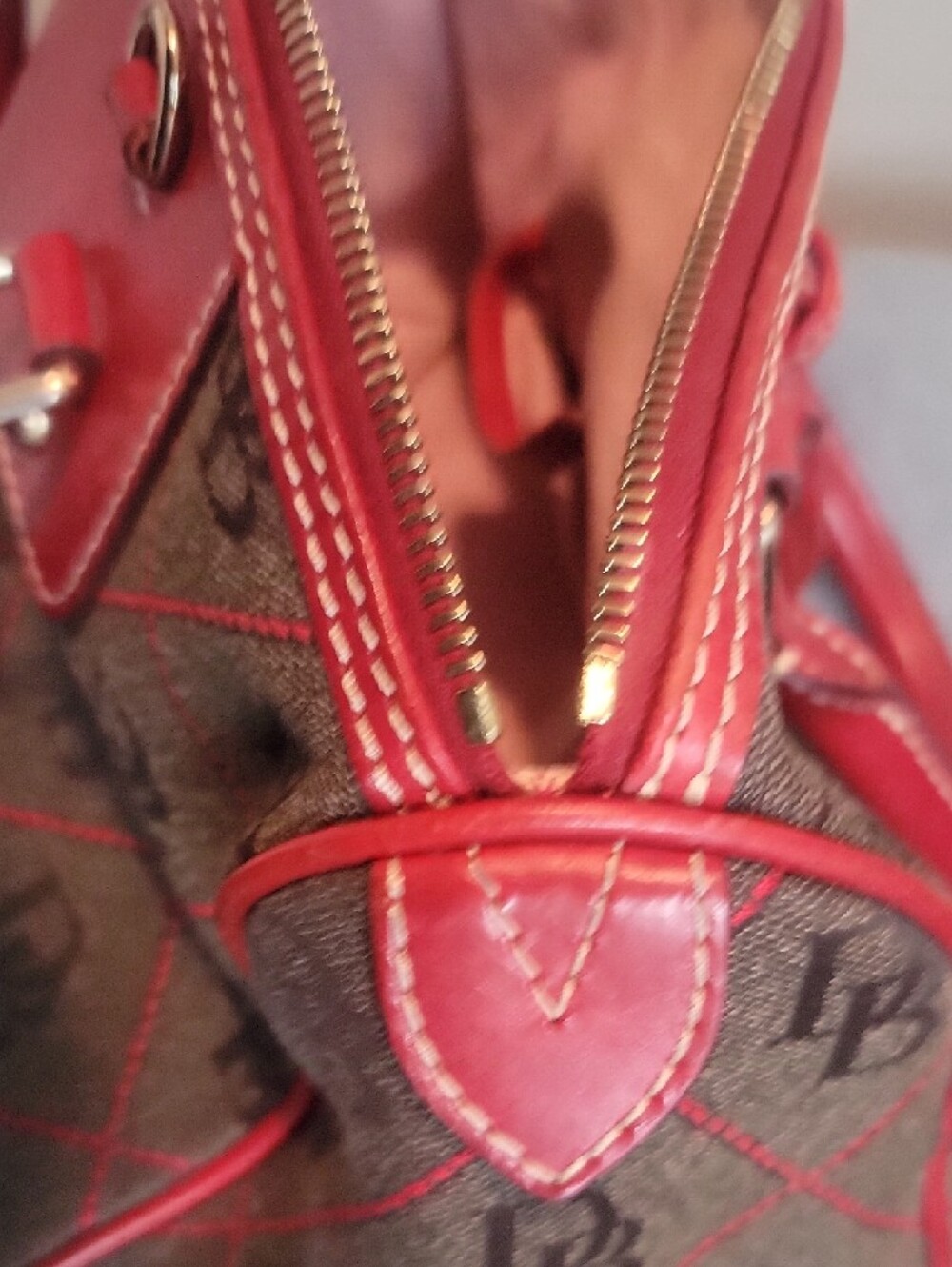 Dooney & Bourke Satchel with Red Leather Trim - Picture 11 of 11